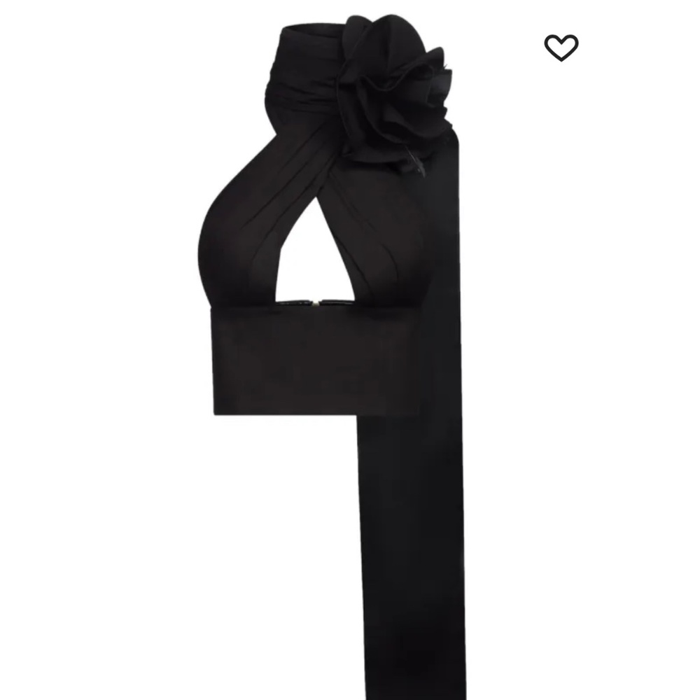 AREA  flower corsage halter top